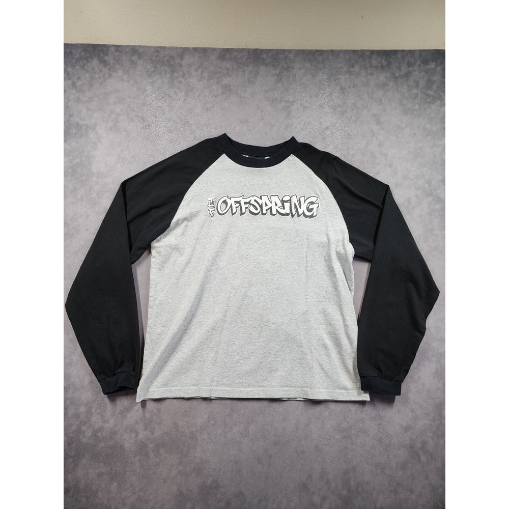 Offspring Band Shirt Mens XL Gray U.S Tour 2001 Graphic Print Raglan Vintage Y2K